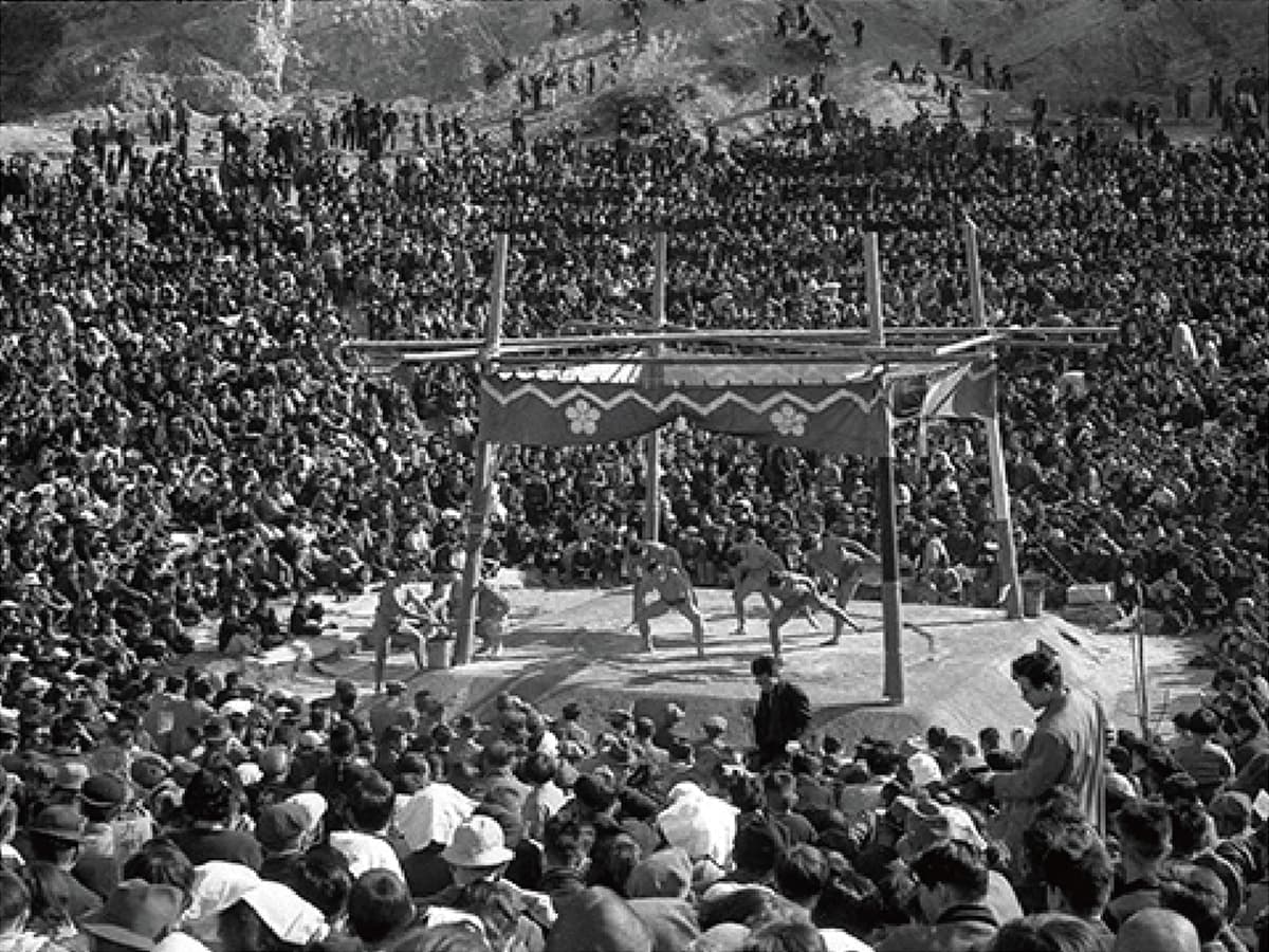 石場相撲場での東京大相撲